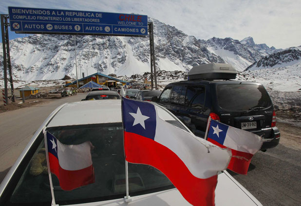 La "Marea Roja" cruzó la cordillera 