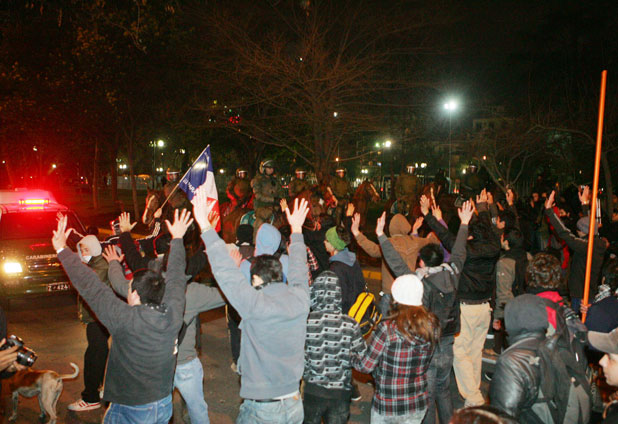 Marcha de estudiantes universitarios 