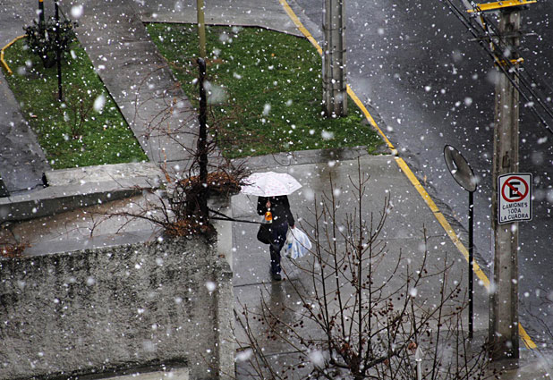 Nieve en Santiago 