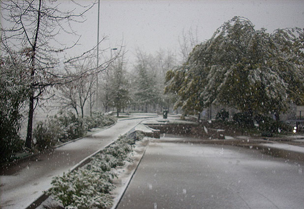 Nieve en Santiago por lectores de Emol 