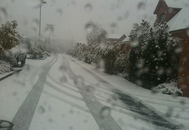 Nieve en Santiago por lectores de Emol 