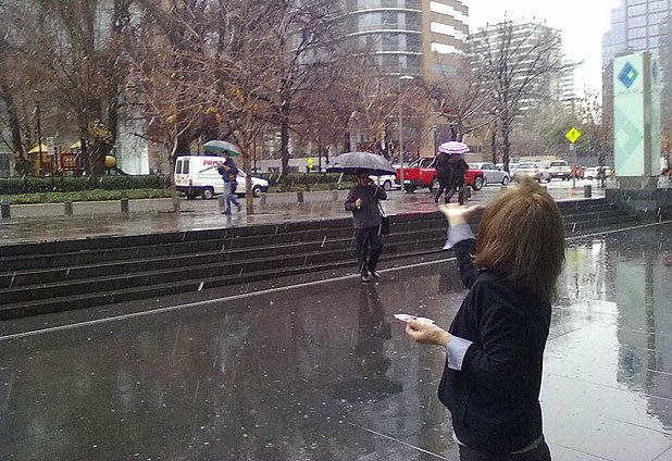 Nieve en Santiago por lectores de Emol 