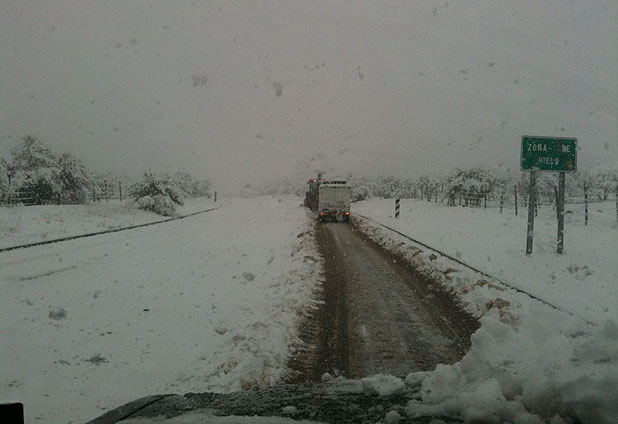 Nieve en Santiago por lectores de Emol 