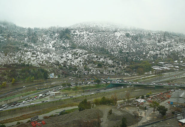 Nieve en Santiago por lectores de Emol 