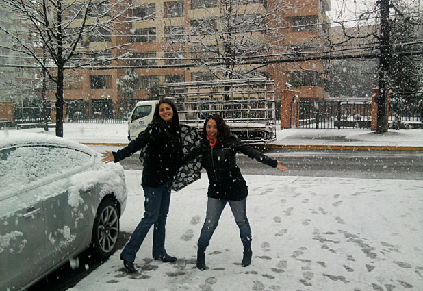 Nieve en Santiago por lectores de Emol 