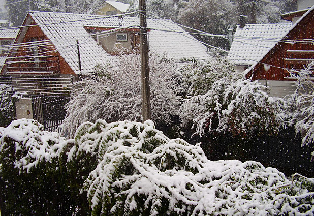 Nieve en Santiago por lectores de Emol 