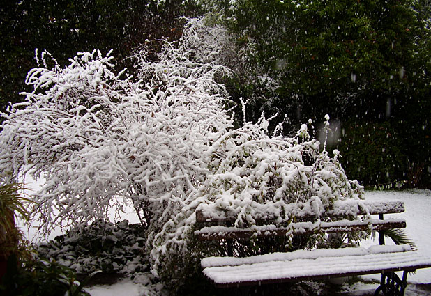 Nieve en Santiago por lectores de Emol 