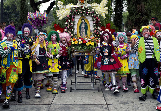 Peregrinación de payasos en Mexico 