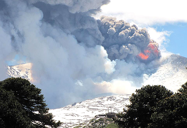 Preocupación en Argentina y Chile por volcán Copahue 