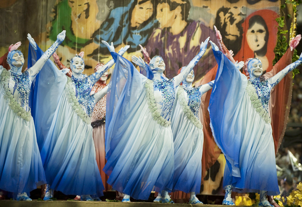 Carnaval en el Sambódromo de Anhembí, en Sao Paulo 