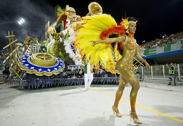 Carnaval en el Sambódromo de Anhembí, en Sao Paulo 