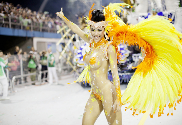 Carnaval en el Sambódromo de Anhembí, en Sao Paulo 