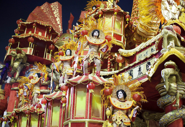 Carnaval en el Sambódromo de Anhembí, en Sao Paulo 